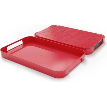 Trebonn Поднос за сервиране Trebonn Pile XL 1723112, 51x32.5 см, Меламин, Съвместим със съдомиялна машина, Червен (Pile XL 1723112)