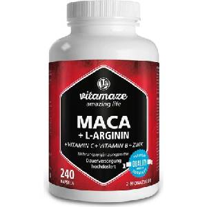 Vitamaze Мака + l-аргинин - 240 капсули