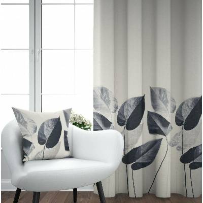 Ervi Blackout zatemňovací závěs Super print - Elegantní listí č.28