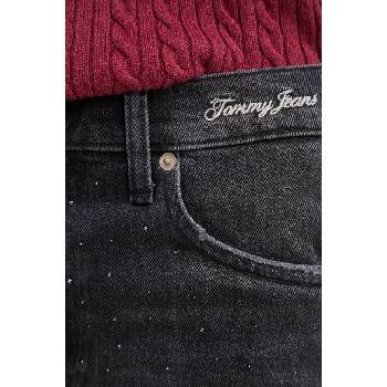 Tommy Jeans Дънкова пола Tommy Jeans в черно къса с кройка тип молив DW0DW18948 (DW0DW18948)