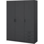 Гардероб трикрилен Sprint 3D3S Антрацит