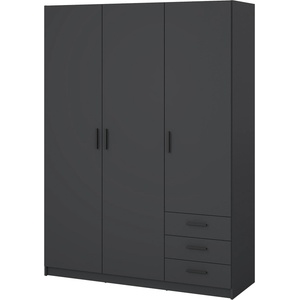  Гардероб трикрилен Sprint 3D3S Антрацит