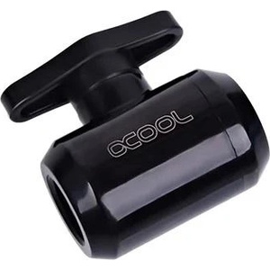 Alphacool Сферичен кран Alphacool, Вътрешна резба G1/4, Черен мат (AC-68145) - pcbuild