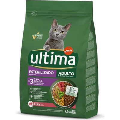 Ultima Cat Sterilized Adult hovězí 2 x 2,5 kg
