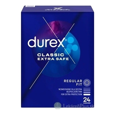 Durex Classic Extra Safe regular fit 24 ks