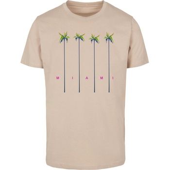 Mister Tee Тениска Miami Palms Tee sand XXLUB-MT2404-00208 - Тъмносив, размер L