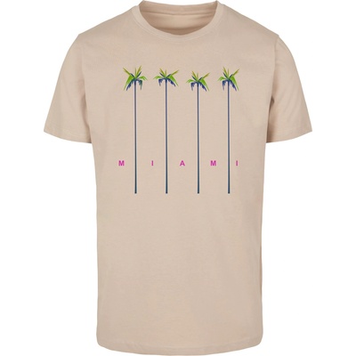 Mister Tee Тениска Miami Palms Tee sand XXLUB-MT2404-00208 - Тъмносив, размер L