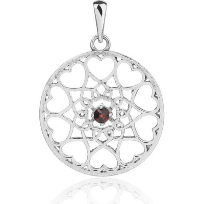 Český Granát Jan Kos jewellery Stříbrný přívěsek 32106344