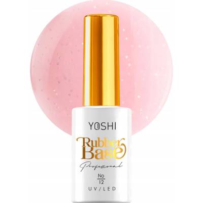 Yoshi Rubber Base 12 Gél lak červeno-ružový 10 ml