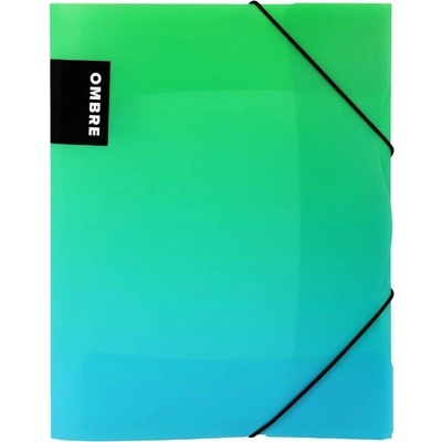 OXYBAG OMBRE sloha s gumou A4 PP, zelená