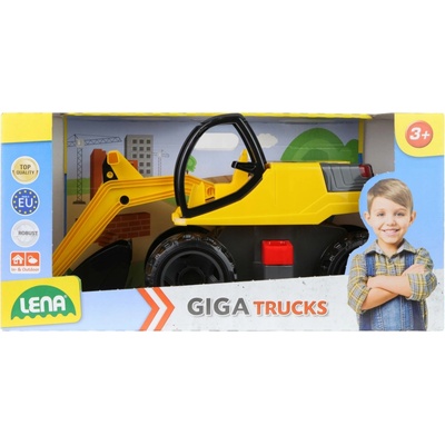 Bagr Lena Giga Trucks Bagger Pro 02141 63 cm, černo-žlutý