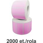 ZINTA Самозалепващи PE етикети ZINTA 50x25 mm, 2000 ет. /ролка, розови (50X25X2000-PI-PE)