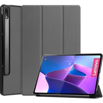 Vsetkonamobil 38193 LEATHER Zaklápací obal pre Lenovo Tab P12 Pro šedý