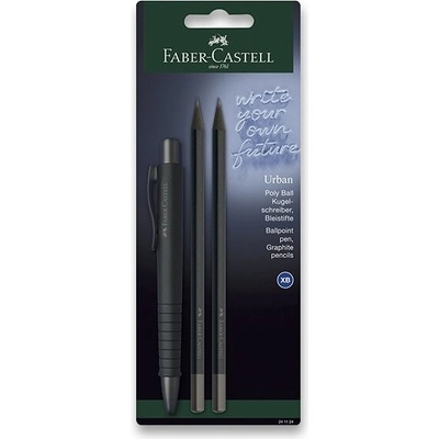 Faber Castell kuličkové pero Poly Ball Urban Black sada 3 ks 241124 – Zboží Živě