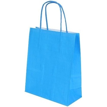 Papierová taška stáčané ušká modrá