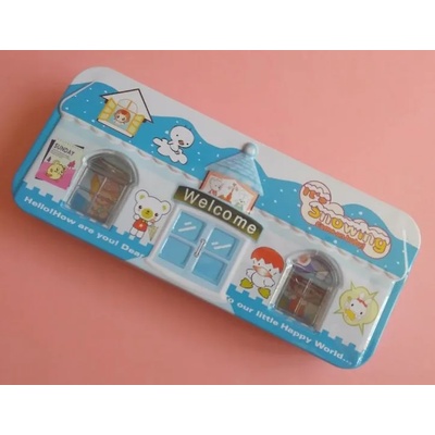 Метална кутия на две нива + малка кутийка - синя