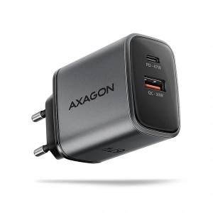 AXAGON ACU-PQ67 PD3.0 и QC4+ 2xOUTPUTS стенно зарядно устройство 67W Черно (ACU-PQ67)