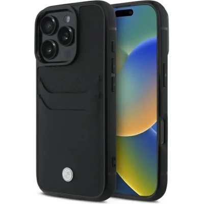 BMW Sign Leather Cardslot Case за iPhone 16 Pro Max - черен (3666339349813)