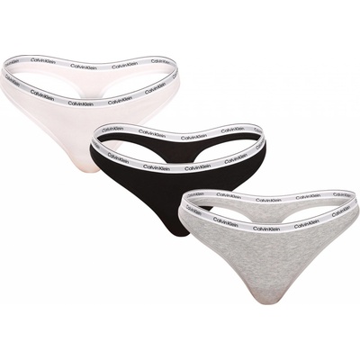 Calvin Klein 3PACK dámská tanga vícebarevná (QD5209E-MPI) – Zboží Mobilmania