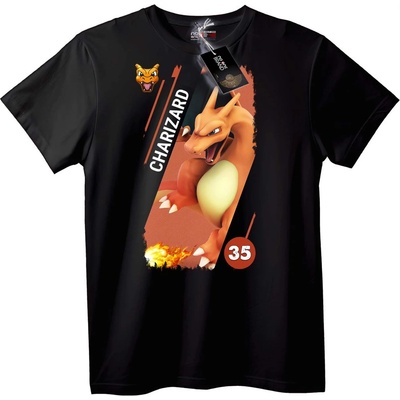 NOONEBRAND Тениска Черен Charizard Pokémon - M, White