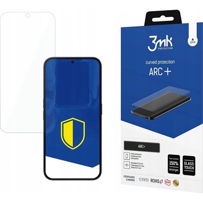 3mk Protection Защитно фолио за екрана, 3MK, Съвместимо с Nothing Phone 2a, Поликарбонат, Самовъзстановяващо се, Полумокро приложение, Прозрачно (3MK5847)