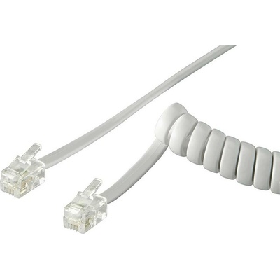 Lynx CZ TCK-02-WH telefonní, kroucený, 2xRJ10 4p4c, 2m, bílý