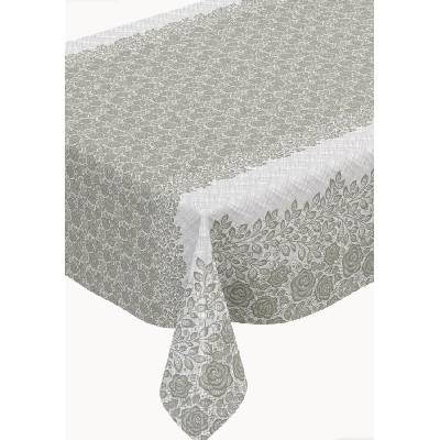 Obrus PVC 179A kvety ruží sivé metráž, 20 m x 140 cm, IMPOL TRADE