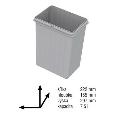 Gollinucci Náhradní koš pro Sistema 900 a Linea 580 7,5 l
