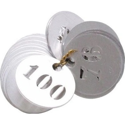 Štítek identifikační 30mm - hliník číslice 1-100