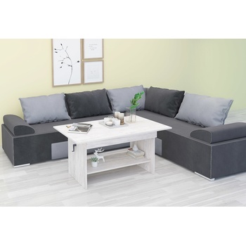 Голд - Аполо Разтегателна маса ЕЛИ с повдигащ механизъм дъб бланко