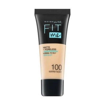Maybelline Sjednocující make-up s matujícím efektem Fit Me! Matte & Poreless Make-Up 100 Warm Ivory 30 ml