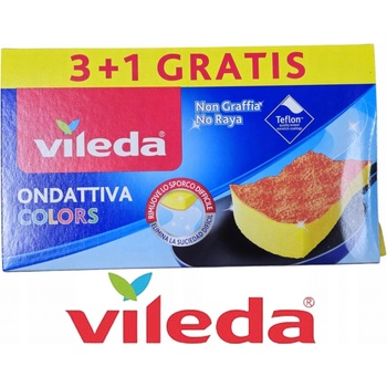 Vileda 149470 Pur Active Color Edition špongia stredná 3+1 ks