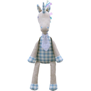 Image 1 of The Puppet Company Плюшена играчка от лен за малки деца Еднорог, 40 см. , серия Wilberry Linen