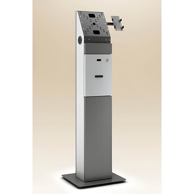 Kiosk Стойка за самообслужване BS, BSB 21-32", височина 144 см, тегло 35 кг, размери 250x1440x180 мм, Термопринтер и QR четец (KIOSK-SELFSERVICE-BS-BSB-21-32)
