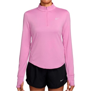 Nike Дамска тениска Nike Women's Swift Dri-Fit UV 1/2-Zip Running Top Running shirt - Light Magenta / Reflective Silver - размер XS (916-4765-0511)
