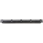Conneu Пач панел, неекраниран UTP категория 6, 19", 24 порта, зареден, черен, IDC style (9-1614001)