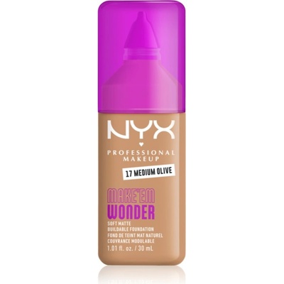 NYX Professional Makeup Make ‘Em Wonder лек матиращ фон дьо тен цвят 17 Medium olive 30ml
