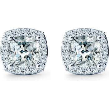 SAVICKI Обеци This is Love: бяло злато, лабораторни диаманти с шлиофвка