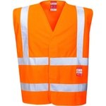 Portwest HI-VIS BIZFLAME WORK FR75 / Огнеупорна светлоотразителна жилетка - HV Orange S/M (FR75ORRS/M)