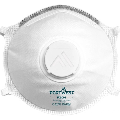 Portwest dolomite p304 / Респиратор ffp3 с клапан, 10 броя в опаковка (p304whr)
