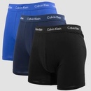 Calvin Klein Boxer Brief CO modré černé navy 3 Pack