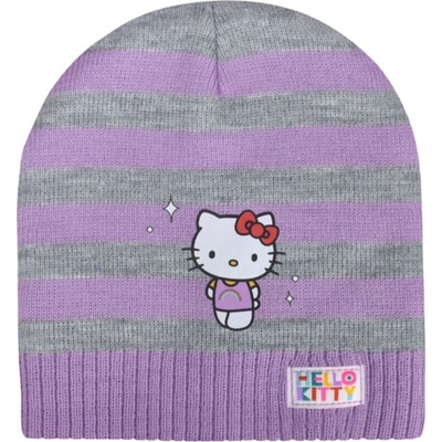 Čepice Hello Kitty fialovošedá