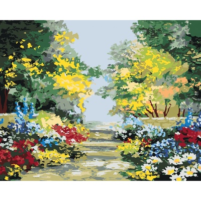 zuty Malování podle čísel Okrasné květiny 80 x 100 cm vypnuté plátno na rám