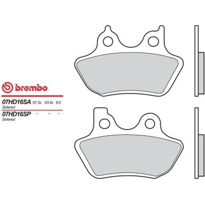 Zadné brzdové doštičky / obloženie Brembo Harley-Davidson 1450 FLSTC HERITAGE SOFTAIL CLASSIC 2000 - 2004 směs CC
