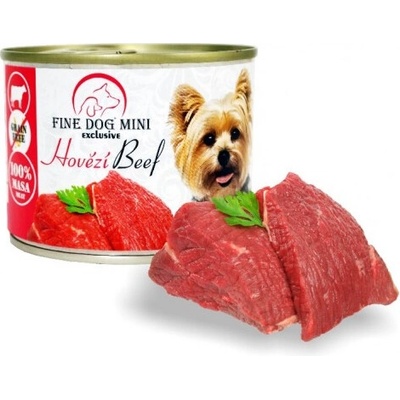 Fine dog MINI Exclusive hovězí 100% masa 200 g