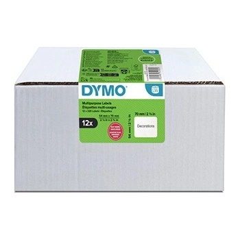 DYMO 2234185, 70mm x 54mm, на дискетки, бялото оригинални хартиени етикети, 12 x 320 компютри (2234185)