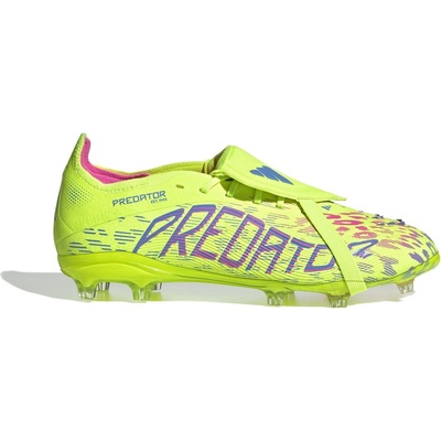 Adidas Детски футболни бутонки Adidas Predator Elite Fold-Over Tongue Childrens Firm Ground Football Boots - Yellow/Pink