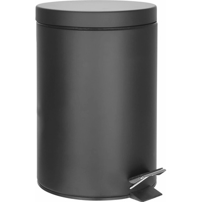 Aqualine SIMPLE LINE odpadkový kôš guľatý 5 l, čierna mat 26105