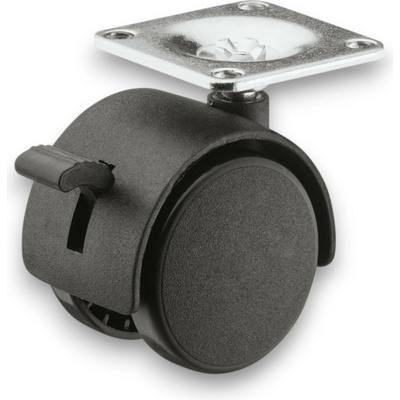 Häfele nábytkové koliesko s brzdou D50 mm čierne
