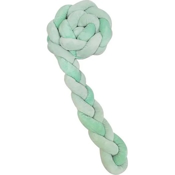 Image 1 of KikkaBoo Плетен плюшен обиколник KikkaBoo - 3 плитки, 180 cm, mint (41109050140)